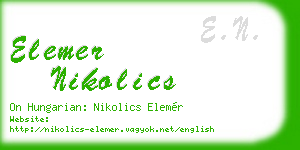 elemer nikolics business card