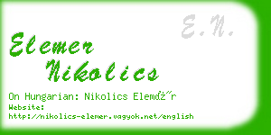 elemer nikolics business card